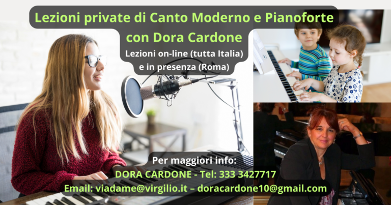 locandina lezioni private canto e pianoforte