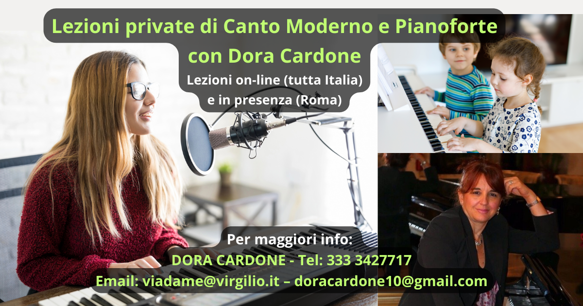 locandina lezioni private canto e pianoforte