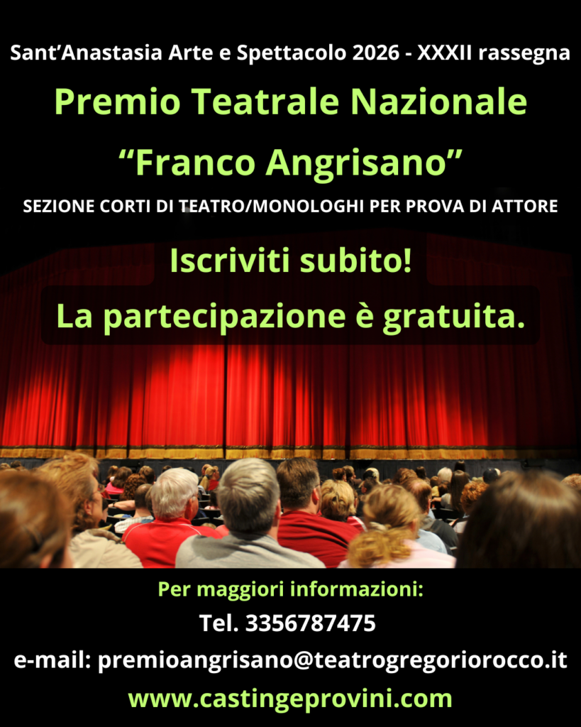 locandina Premio Franco Angrisano 2026