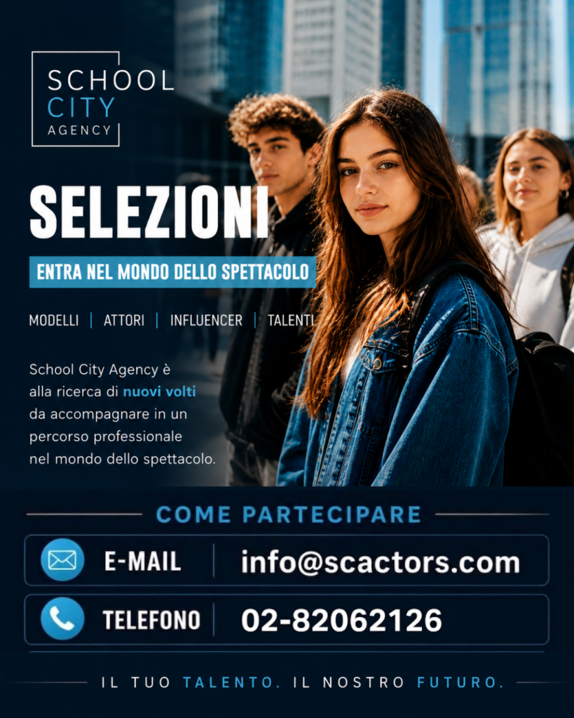 locandina selezioni modelli attori