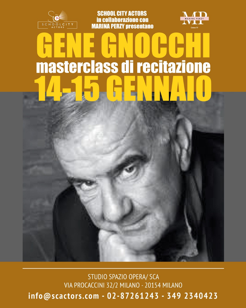 locandina Masterclass di Recitazione con Gene Gnocchi 