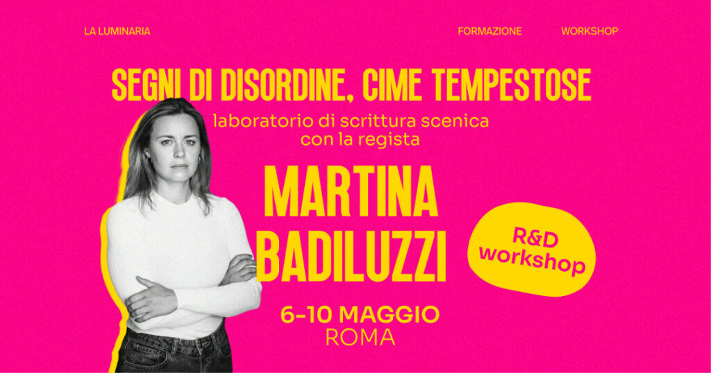 locandina masterclass con la regista Martina Badiluzzi